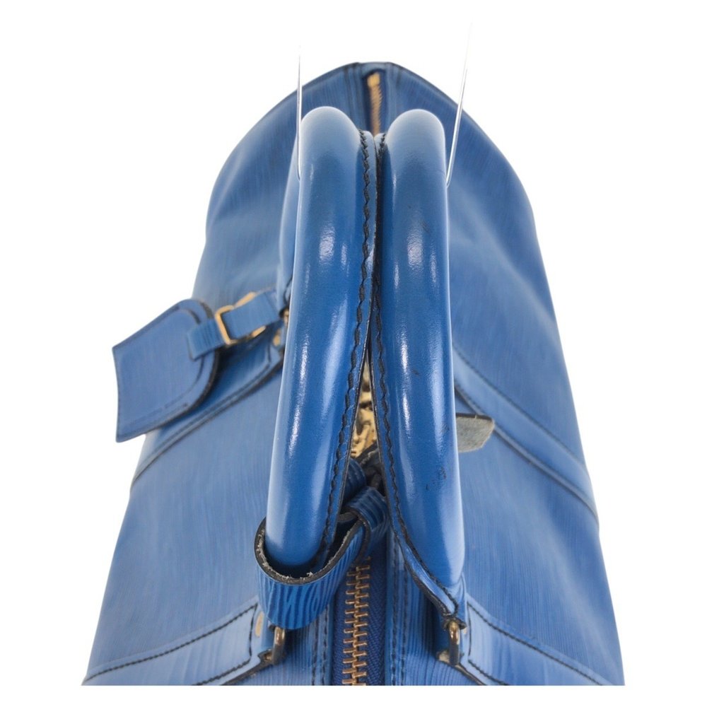LOUIS VUITTON Epi Keepall 45 Blue Gold Hardware Leather M42975 Boston Bag - Picture 6 of 10